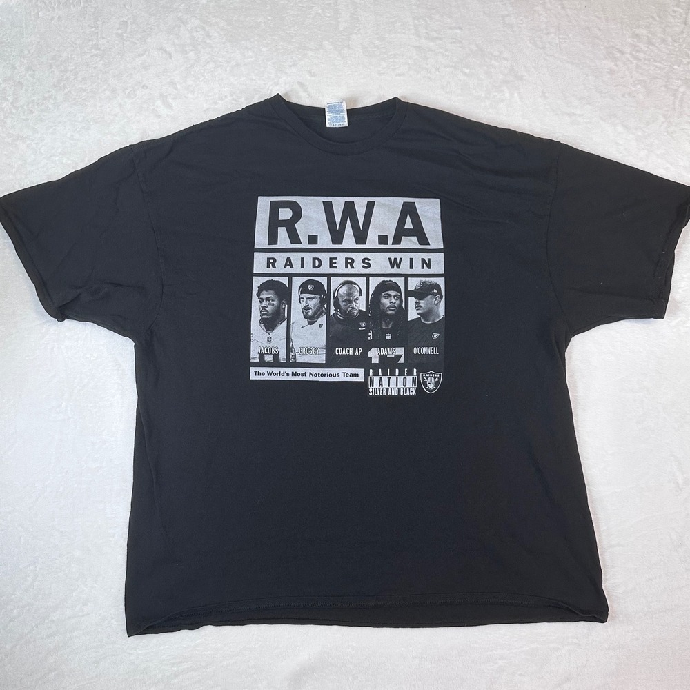 Delta Pro Weight Las Vegas Raiders RWA Graphic T-Shirt Mens 3XL Black Cotton